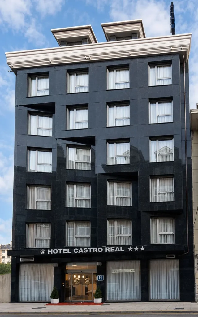 Fachada Hotel Castro Real Hotel 3 estrellas en Oviedo Castro Real